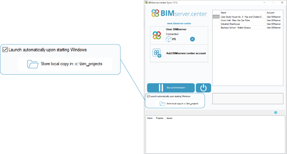 Penyimpanan lokal IFC BIMServer.Center - cype indonesia